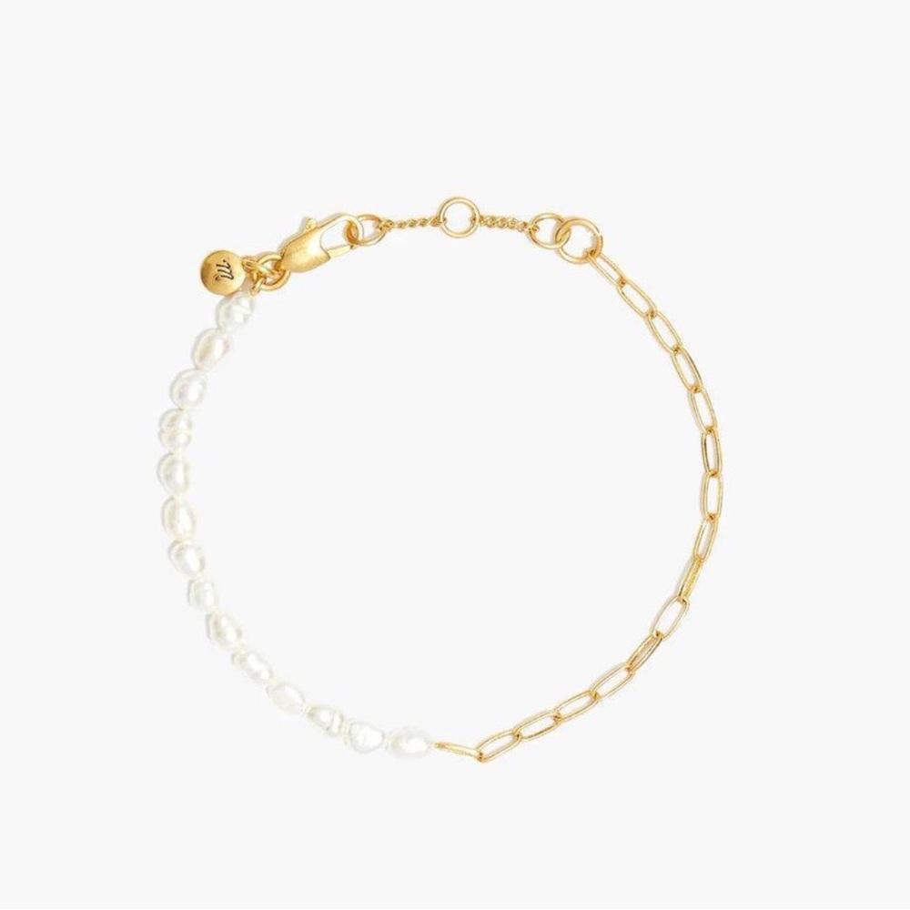Madewell Freshwater Pearl Chain Bracelet